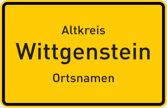 Ortsschild Altkreis Wittgenstein